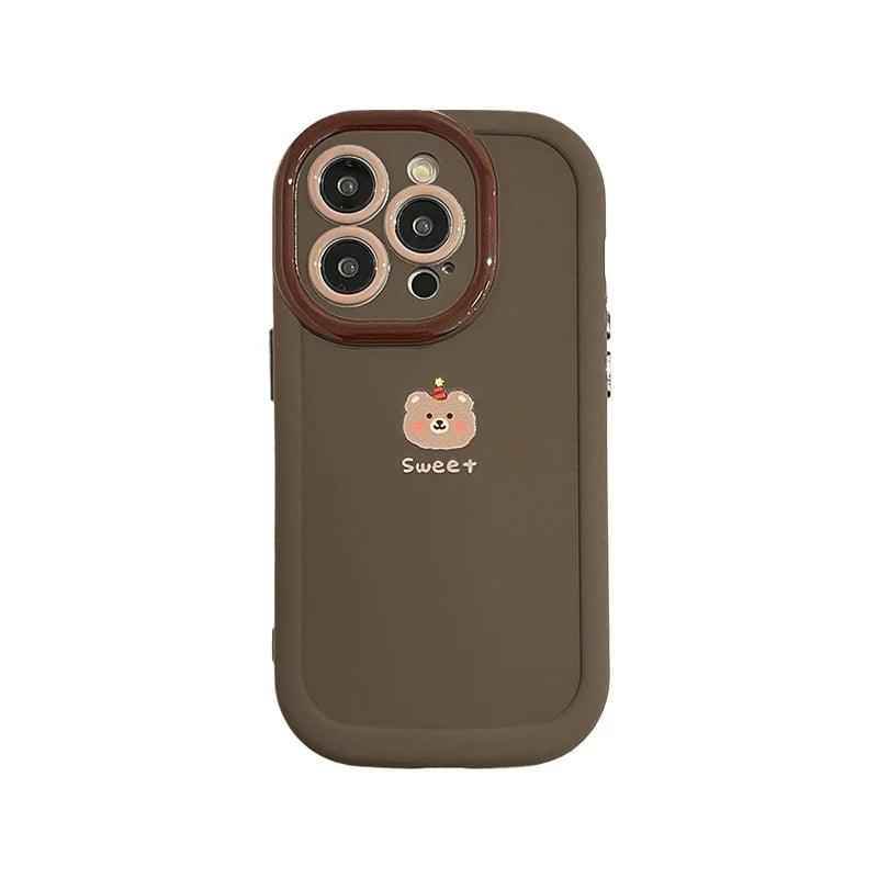 Cute Lucky Bear Candy Phone Case for iPhone 11, 12, 13, 14, 15 Pro Max - Touchy Style .