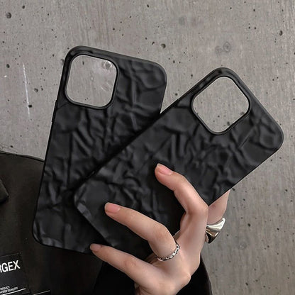 Cute Luxury Black Tin Pattern Phone Cases for iPhone 14, 13, 12 Pro Max, 11 Pro Max, X, XS Max, XR, 8 Plus, and 7 Plus - Touchy Style .