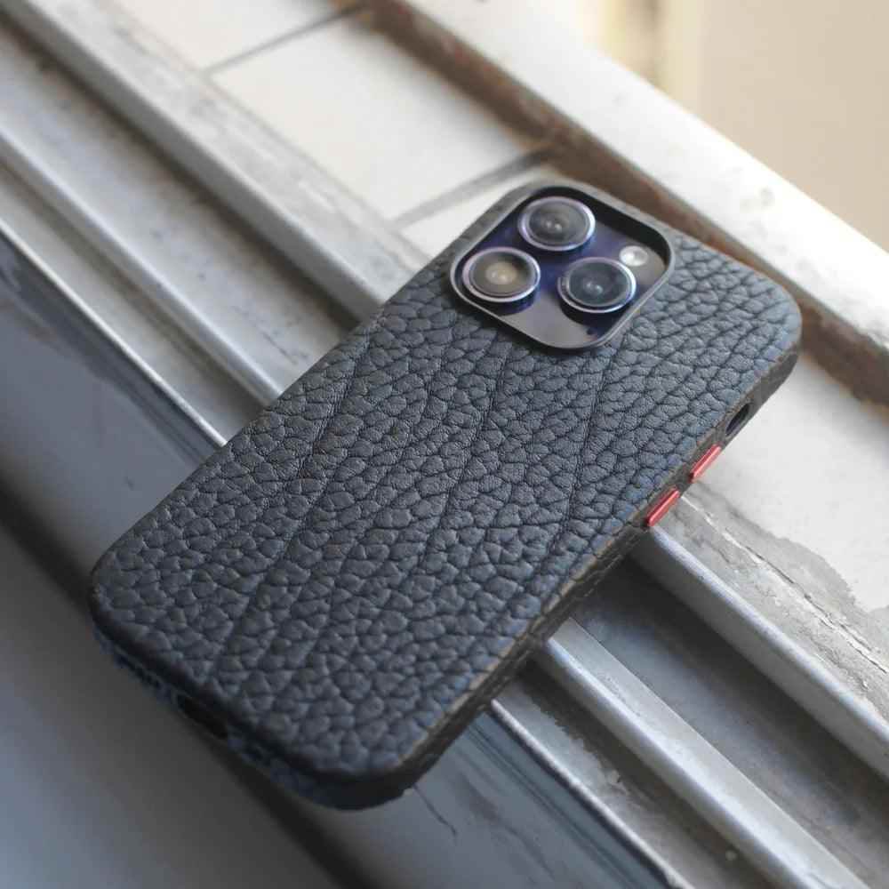 Cute Magnetic Rough Leather Phone Case for iPhone 13/14 Pro Max - Touchy Style
