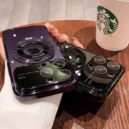 Cute Magnetic Transparent Stand Phone Case for iPhone 15, 12, 13, 14 Pro Max - Touchy Style