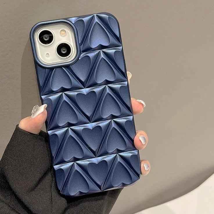 Cute Phone Case CCPC For iPhone 15, 14, 13, and 12 Pro Max - 3D Peach Heart - Soft TPU - Touchy Style