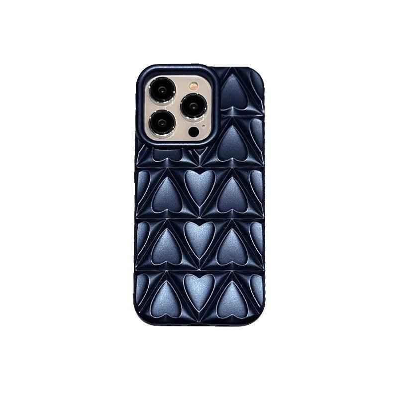Cute Phone Case CCPC For iPhone 15, 14, 13, and 12 Pro Max - 3D Peach Heart - Soft TPU - Touchy Style