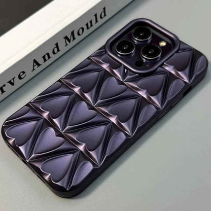 Cute Phone Case CCPC For iPhone 15, 14, 13, and 12 Pro Max - 3D Peach Heart - Soft TPU - Touchy Style