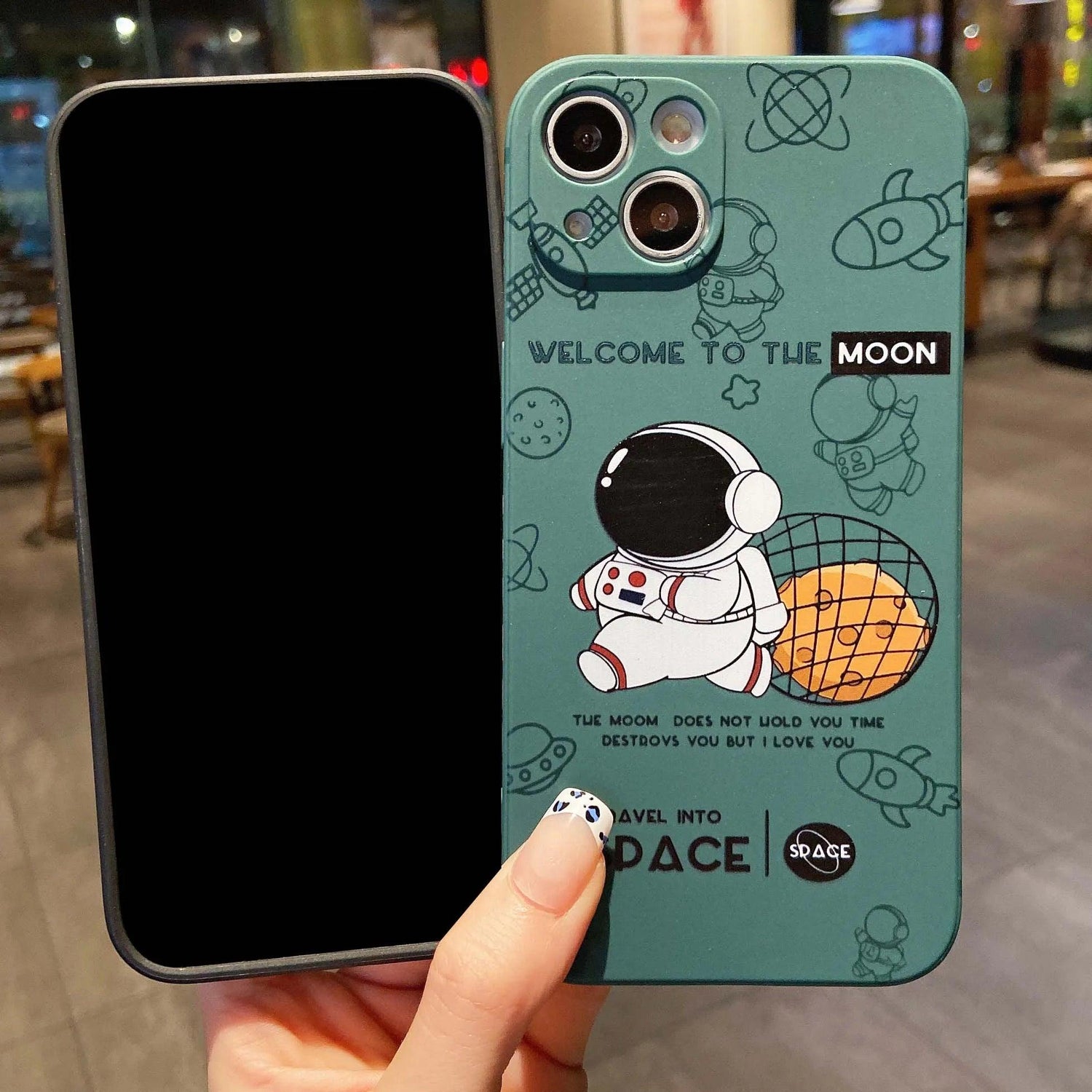 Cute Phone Case For iPhone 14 13 11 12 Pro Max XR XS Max 6s 7 8 Plus SE Astronaut Planet Cartoon Funny Soft Silicone Back Cover - Touchy Style .