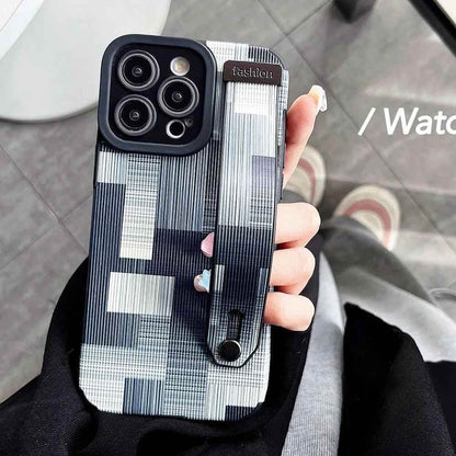 Cute Phone Case For iPhone 15, 14, 11, 12, 13 Pro Max, X and more - Gray Geometric Pattern - Touchy Style