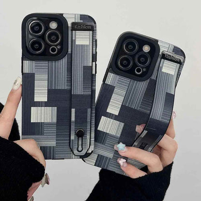 Cute Phone Case For iPhone 15, 14, 11, 12, 13 Pro Max, X and more - Gray Geometric Pattern - Touchy Style .