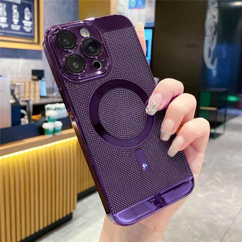 Cute Phone Case for iPhone 15, 14, 13, 12, 11 Pro Max Plus: Magnetic, Breathable, Heat Dissipation - Touchy Style
