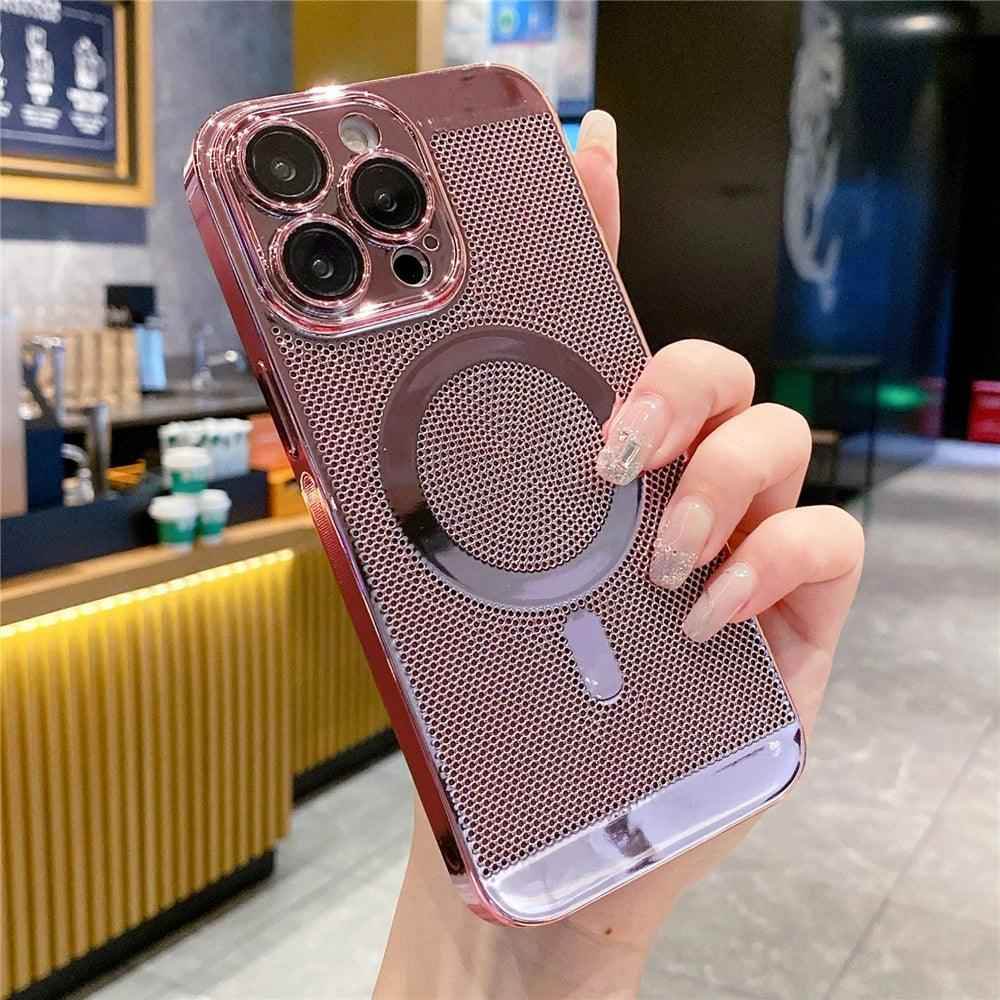 Cute Phone Case for iPhone 15, 14, 13, 12, 11 Pro Max Plus: Magnetic, Breathable, Heat Dissipation - Touchy Style