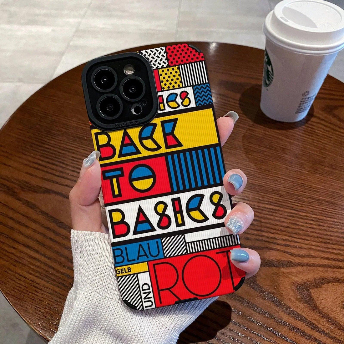 Cute Phone Case with Color-Spliced Pattern for iPhone 15, 14, 13 Pro Max, 12 Mini, 11 Pro Max, X, XS, XR, 6, 8, 7 Plus, and SE - Touchy Style