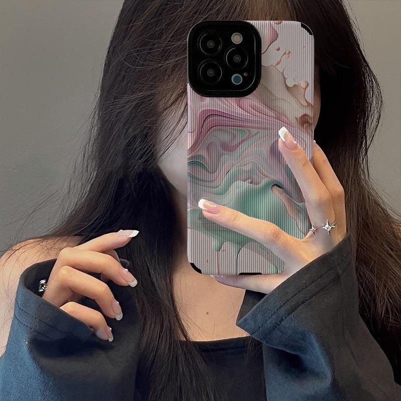 Cute Phone Case with Graffiti Flair - Adorable Cover for iPhone Models 7, 8 Plus, X, XR, XS Max, 11, 12, 13, 14 Pro Max, 12 Mini, 13 Mini, 14 Plus - Touchy Style .