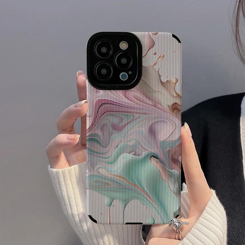 Cute Phone Case with Graffiti Flair - Adorable Cover for iPhone Models 7, 8 Plus, X, XR, XS Max, 11, 12, 13, 14 Pro Max, 12 Mini, 13 Mini, 14 Plus - Touchy Style .