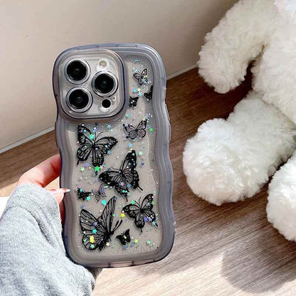 Cute Phone Cases: Bling Glitter Butterfly Bumper for iPhone 7-15 Pro Max - TSP308 - Touchy Style