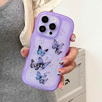 Cute Phone Cases: Bling Glitter Butterfly Bumper for iPhone 7-15 Pro Max - TSP308 - Touchy Style