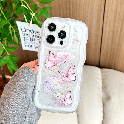Cute Phone Cases: Bling Glitter Butterfly Bumper for iPhone 7-15 Pro Max - TSP308 - Touchy Style
