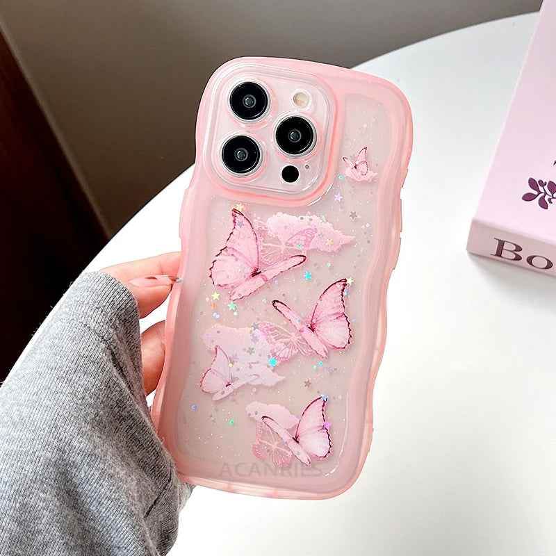 Cute Phone Cases: Bling Glitter Butterfly Bumper for iPhone 7-15 Pro Max - TSP308 - Touchy Style