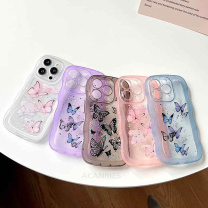 Cute Phone Cases: Bling Glitter Butterfly Bumper for iPhone 7-15 Pro Max - TSP308 - Touchy Style