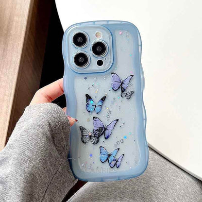 Cute Phone Cases: Bling Glitter Butterfly Bumper for iPhone 7-15 Pro Max - TSP308 - Touchy Style