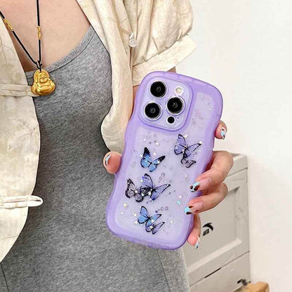 Cute Phone Cases: Bling Glitter Butterfly Bumper for iPhone 7-15 Pro Max - TSP308 - Touchy Style