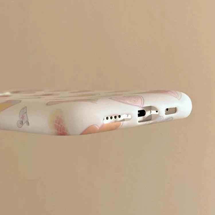 Cute Phone Cases - Colorful Love Heart Liquid Skin Silicone for iPhone 11-15 Pro Max - TSP294 - Touchy Style