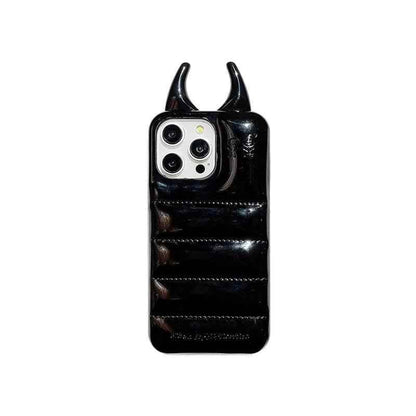 Cute Phone Cases: Fashion Cow Horns Glossy Case for iPhone 15/14/13/12 Pro Max - TSP306 - Touchy Style