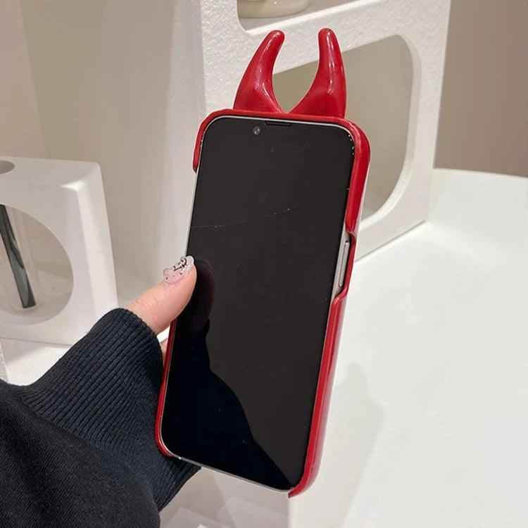 Cute Phone Cases: Fashion Cow Horns Glossy Case for iPhone 15/14/13/12 Pro Max - TSP306 - Touchy Style