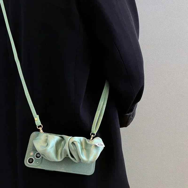 Cute Phone Cases For iPhone 11, 12, 13, 14, 15, and 16, including Pro, Pro Max, XR, X, and XS Max - Silk Lanyard or Wrist Chain - TSP483 - Touchy Style