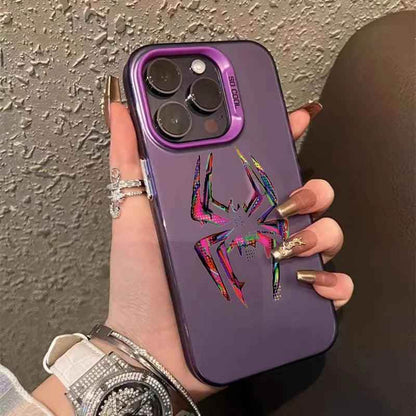 Cute Phone Cases For iPhone 11, 12, 13, 14, 15 Pro Max, XS, X, XR, 7, 8, 15 Plus, SE 2020 - Spider Matte Laser Cover - TSP236 - Touchy Style