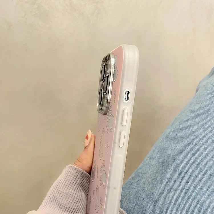 Cute Phone Cases For iPhone 11, 12, 13, 14, and 15 Pro Max - Hollowed Out Rabbit - Pink Laser Cover - TSP269 - Touchy Style