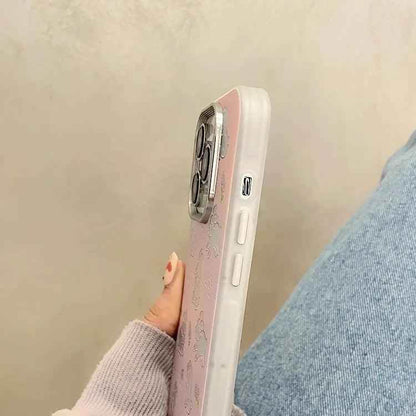 Cute Phone Cases For iPhone 11, 12, 13, 14, and 15 Pro Max - Hollowed Out Rabbit - Pink Laser Cover - TSP269 - Touchy Style