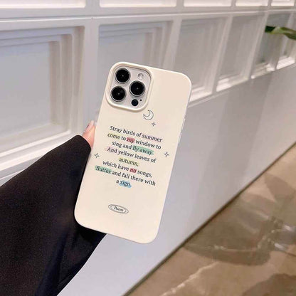 Cute Phone Cases for iPhone 14 13 12 11 Pro Max Xr Xs Max 7 8 14 Plus - Retro Starry Sky Romantic Poems Art - Touchy Style