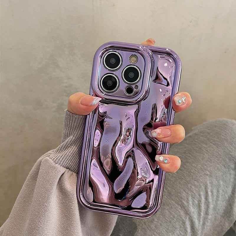 Cute Phone Cases For iPhone 14 13 12 11 Pro Max XS XR X 7 8 6S 14 Plus - Glossy Laser Plating - Touchy Style .