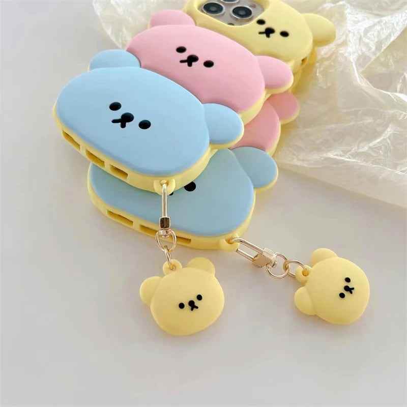 Cute Phone Cases for iPhone 14, 13, 12, and 11 Pro Max models - 3D Funny Pigs - Soft Silicone Cover - TSP251 - Touchy Style