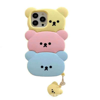 Cute Phone Cases for iPhone 14, 13, 12, and 11 Pro Max models - 3D Funny Pigs - Soft Silicone Cover - TSP251 - Touchy Style