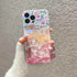 Cute Phone Cases for iPhone 14 Pro Max 13 12 11 X XS XR 7 8 Plus SE 2020 - Pink Flowers Glitter Laser - Touchy Style