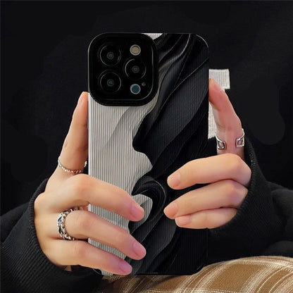 Cute Phone Cases for iPhone 14 Pro Max, 13, 12, 11, XS, XR, 7, 8, 14 Plus - Retro Black White - Touchy Style .