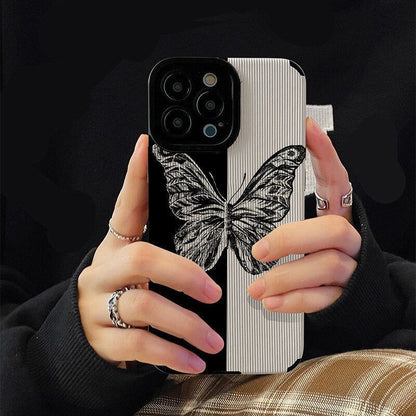 Cute Phone Cases for iPhone 14 Pro Max, 13, 12, 11, XS, XR, 7, 8 Plus - Fashion Butterfly Leather - Touchy Style .