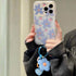Cute Phone Cases For iPhone 14 Pro Max to the SE3 - 3D Flower Patter with Flip Make-Up Mirror Holder - Transparent Cover - TSP367 - Touchy Style