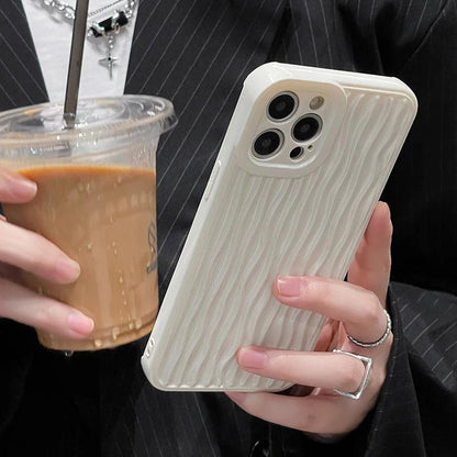 Cute Phone Cases For iPhone 15 13 14 12 11 Pro Max - Luxury Plating Curved Pattern - Touchy Style .