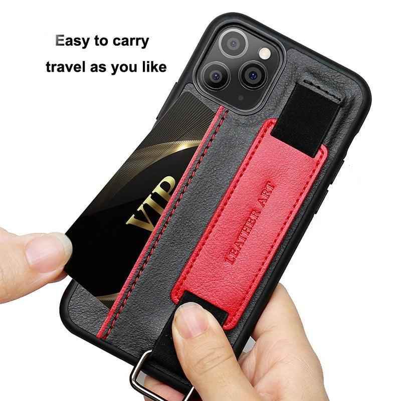 Cute Phone Cases For iPhone 15, 14, 12 Pro, 13 PRO MAX, 11 XS XR 8 Plus Leather Candy Wristband - Touchy Style .