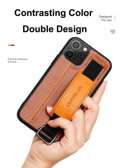 Cute Phone Cases For iPhone 15, 14, 12 Pro, 13 PRO MAX, 11 XS XR 8 Plus Leather Candy Wristband - Touchy Style