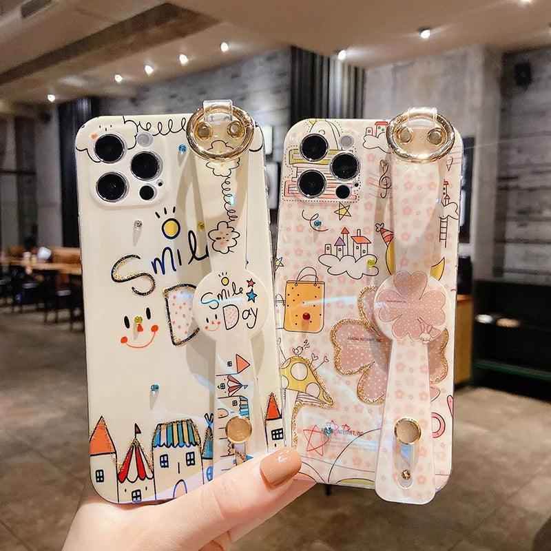 Cute Phone Cases For iPhone 15 14 12 Pro Max 11 13 12 Pro Max Mini 12pro X XS XR Lovely Cartoon Beige Pattern - Touchy Style