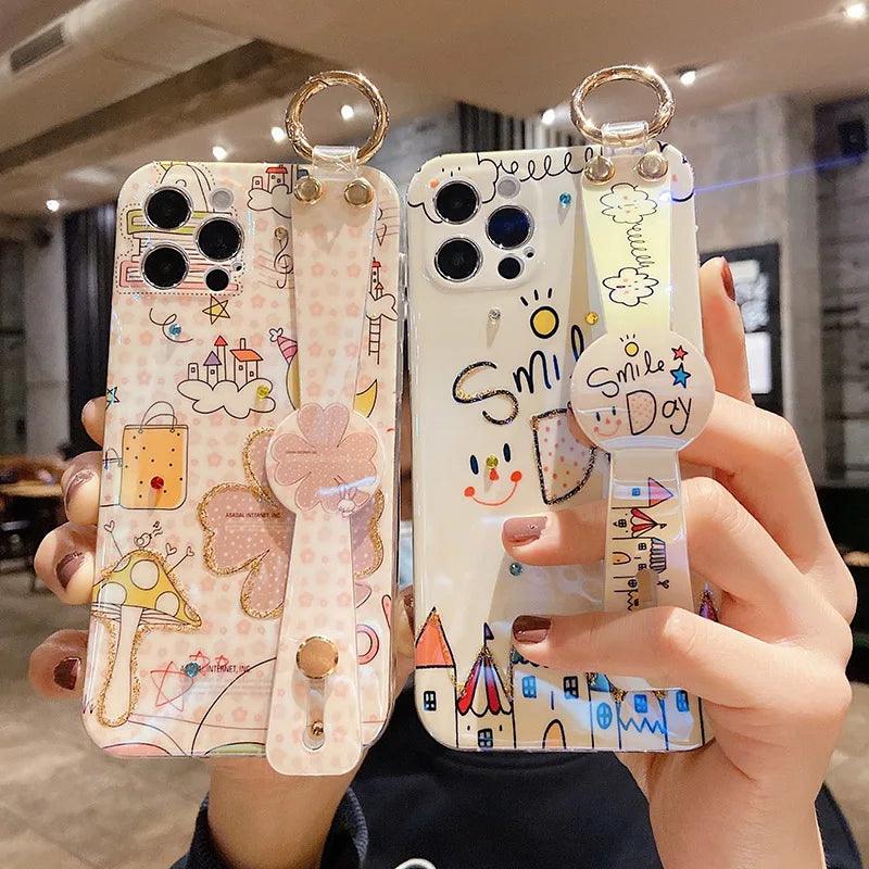 Cute Phone Cases For iPhone 15 14 12 Pro Max 11 13 12 Pro Max Mini 12pro X XS XR Lovely Cartoon Beige Pattern - Touchy Style