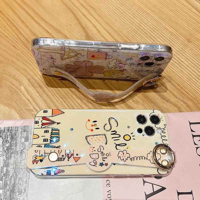 Cute Phone Cases For iPhone 15 14 12 Pro Max 11 13 12 Pro Max Mini 12pro X XS XR Lovely Cartoon Beige Pattern - Touchy Style