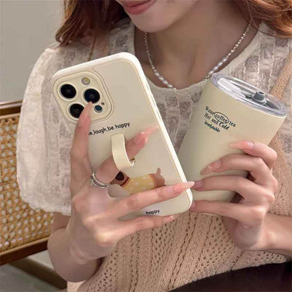Cute Phone Cases for iPhone 15, 14, 13, 11, or 12 Pro Max - Cartoon Puppy Dog &amp; Cat with Hidden Ring Holder - TSP221 - Touchy Style