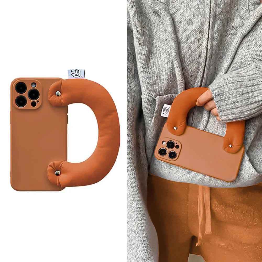Cute Phone Cases For iPhone 15, 14, 13, 12, 11, Pro Max, 7, 8, Plus, XS, and XR - Puff Wristband, Solid Color - TSP473 - Touchy Style