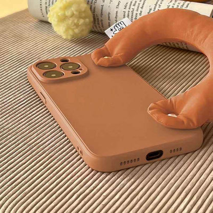 Cute Phone Cases For iPhone 15, 14, 13, 12, 11, Pro Max, 7, 8, Plus, XS, and XR - Puff Wristband, Solid Color - TSP473 - Touchy Style