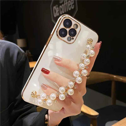 Cute Phone Cases For iPhone 15, 14, 13, 12, 12Pro Max, 11, 11Pro Max, X, XR, Xs max, 7, 8Plus, SE2020 Pearl Bracelet Pattern - Touchy Style