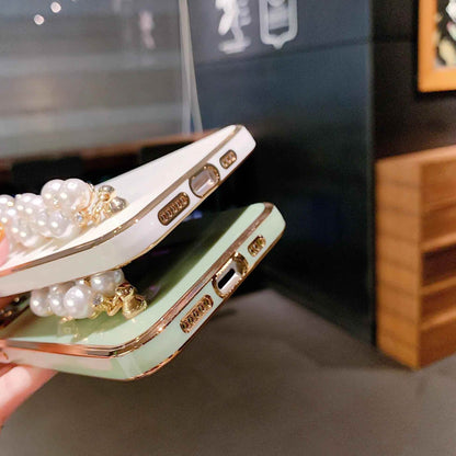 Cute Phone Cases For iPhone 15, 14, 13, 12, 12Pro Max, 11, 11Pro Max, X, XR, Xs max, 7, 8Plus, SE2020 Pearl Bracelet Pattern - Touchy Style