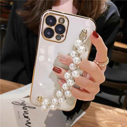 Cute Phone Cases For iPhone 15, 14, 13, 12, 12Pro Max, 11, 11Pro Max, X, XR, Xs max, 7, 8Plus, SE2020 Pearl Bracelet Pattern - Touchy Style