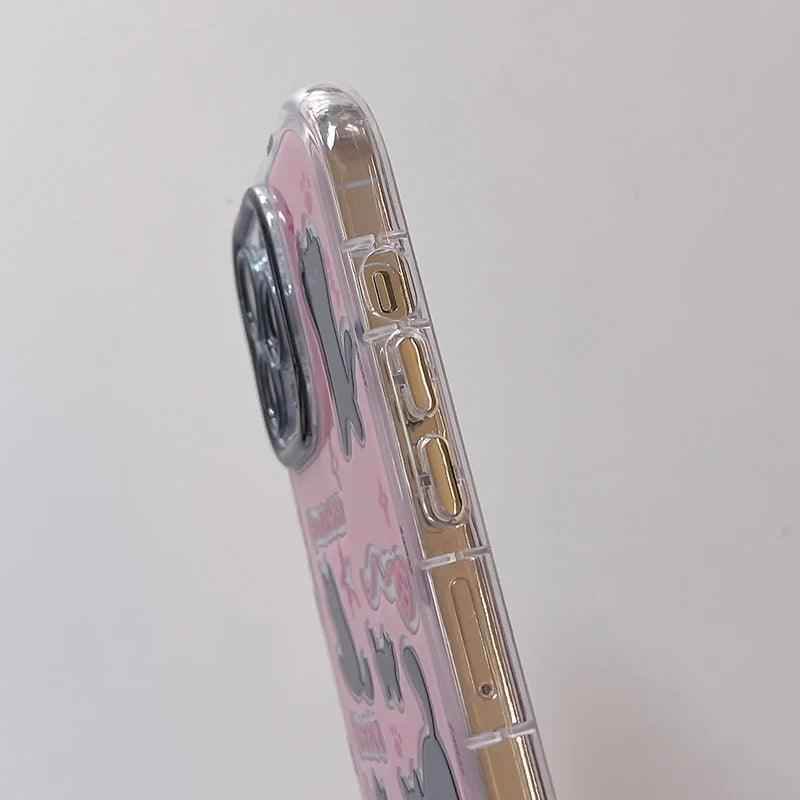 Cute Phone Cases for iPhone 15, 14, 13, 12, and 11 Pro Max - Black Cat - Acrylic Mirror - TSP280 - Touchy Style